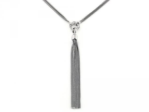 CF00067 - Collana Pendente a Frange Oro e Diamanti
