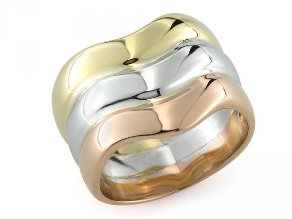 CF00084 - Anello Trinity 3 Ori ad Anelli Fissi 18kt
