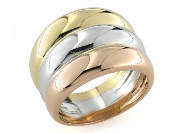 CF00093 - Anello Trinity 3 Ori ad Anelli Fissi 18kt