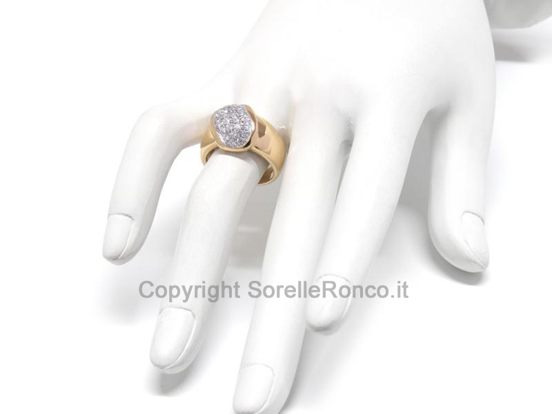 ANELLO ORO E BRILLANTI PAVÉ