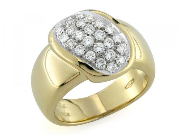 CF00108 - Anello Oro e Brillanti Pavé