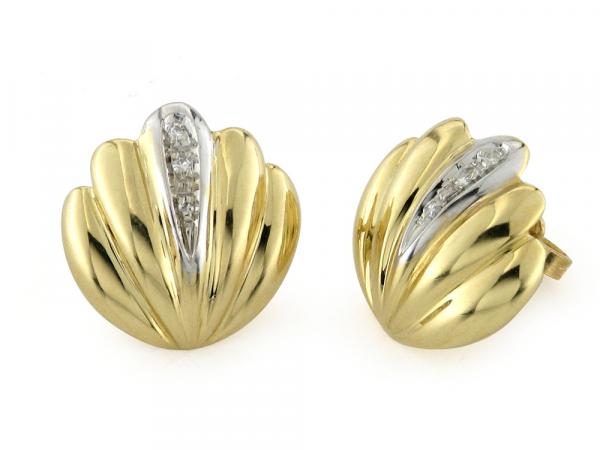 CF00116 - Orecchini a Conchiglia con Diamanti
