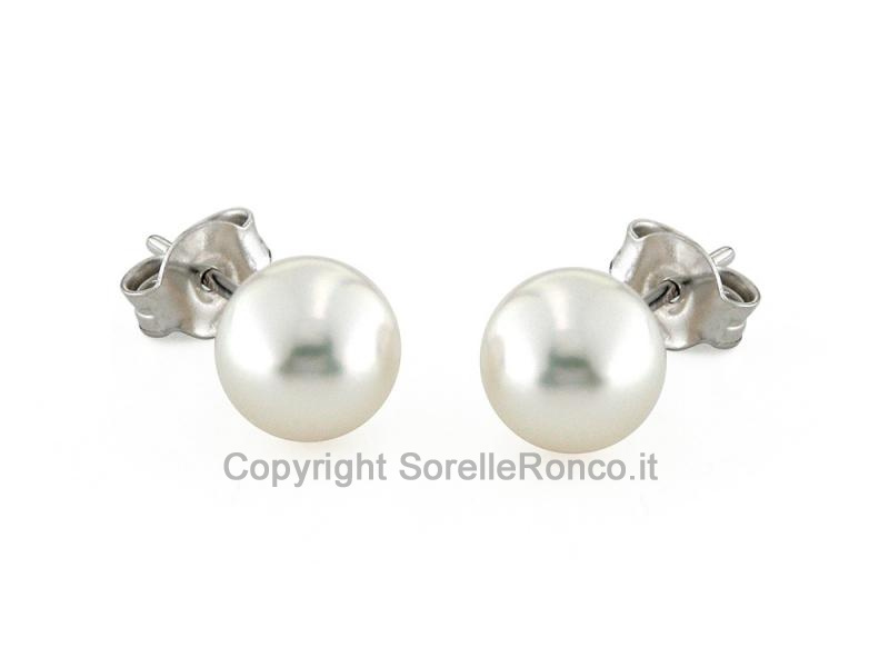 ORECCHINI IN ORO CON PERLE Ø 7.5-8MM
