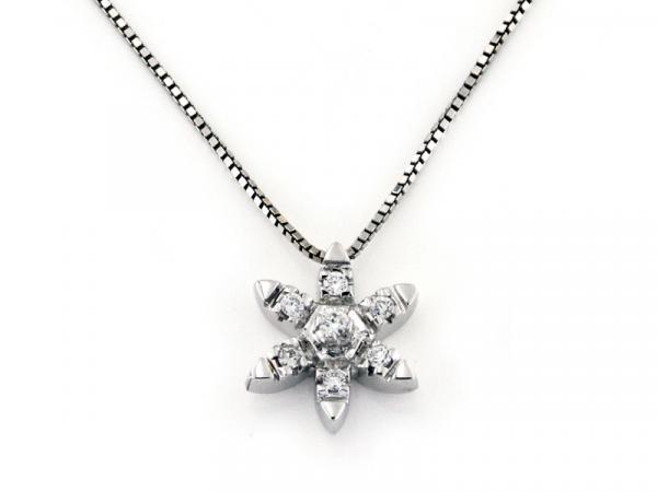 CF00135 - Girocollo Fiocco di Neve con Diamanti
