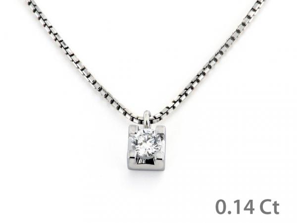 CF00139 - Collana Puntoluce con Diamante 0.14 Ct