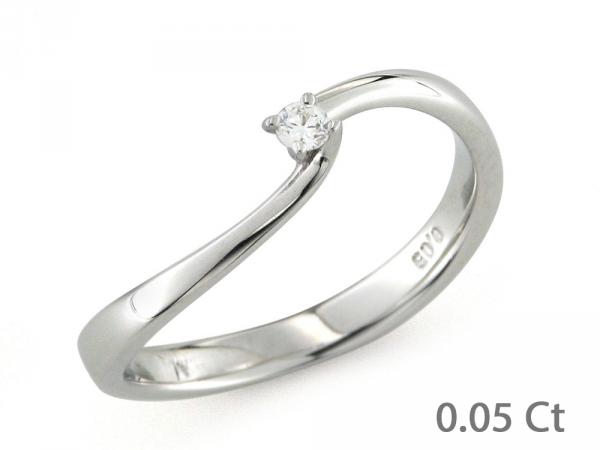CF00158 - Anello con Diamante Solitario 0.05 Ct