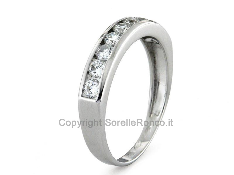 ANELLO RIVERA ORO BIANCO  CON DIAMANTI 0,64 CT