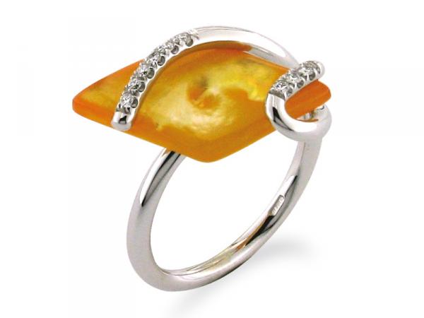 CF00180 - Anello Diamanti e Madreperla Design