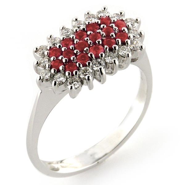 CF00191 - Anello in Oro con Rubini a Griffe