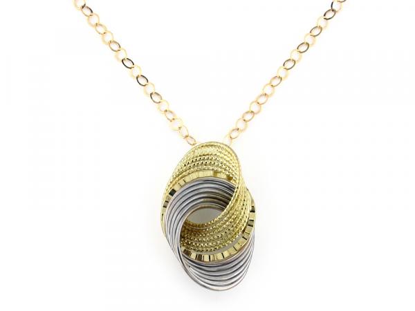 CF00195 - Catenina e Pendente Oro Bicolor 18 Kt