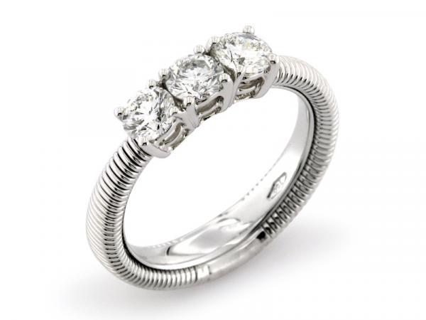 CF00199 - Anello Trilogy Oro e Diamanti ct. 1.07