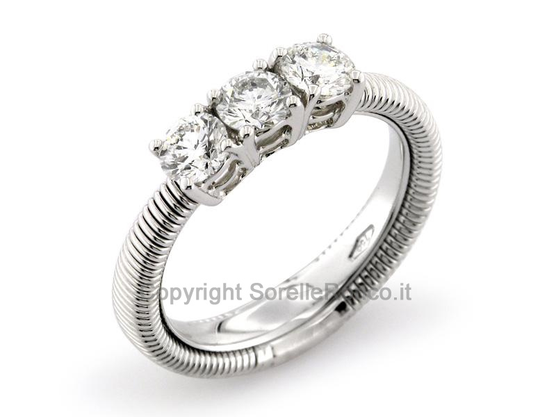 ANELLO TRILOGY ORO E DIAMANTI CT. 1.07