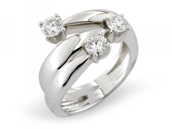 CF00200 - Anello Trilogy Oro con Diamanti ct. 0.81