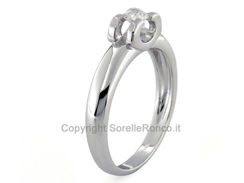 ANELLO SOLITARIO CON DIAMANTE 0.20 CT