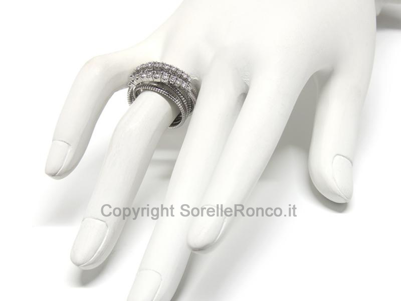 ANELLO SATURNO ORO BIANCO DIAMANTI 0.82 CT