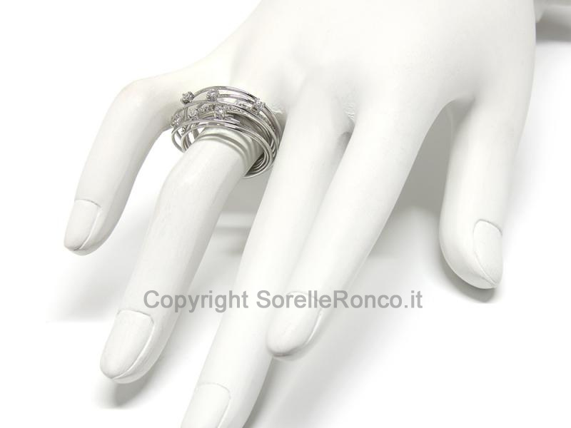 ANELLO SATURNO CON DIAMANTI 0.74 CT