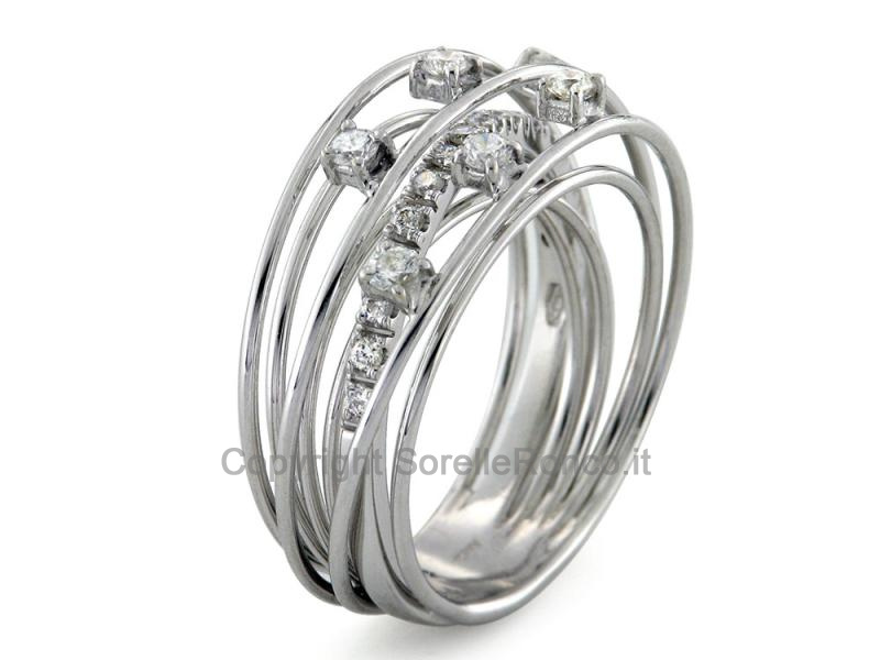 ANELLO SATURNO CON DIAMANTI 0.74 CT