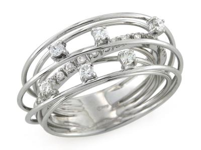 Anello Saturno con Diamanti 0.74 Ct