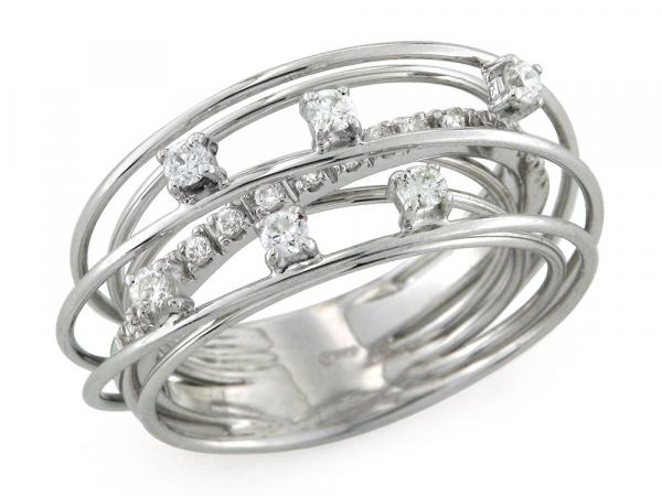CF00211 - Anello Saturno con Diamanti 0.74 Ct