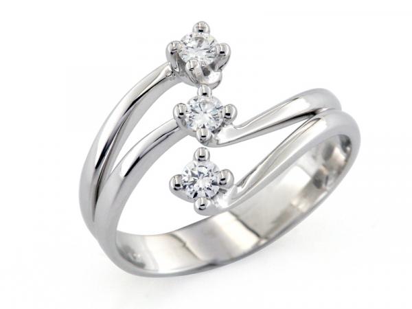CF00216 - Anello Trilogy Design Diamanti 0.26 Ct