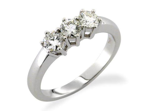 CF00217 - Anello Oro Trilogy Diamanti ct. 0.67