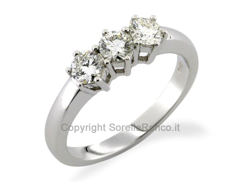 ANELLO ORO TRILOGY DIAMANTI CT. 0.67
