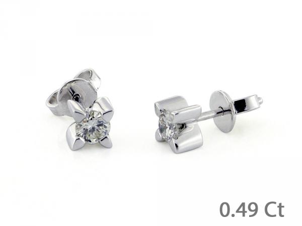 CF00227 - Orecchini Puntoluce Oro Bianco ct. 0.49