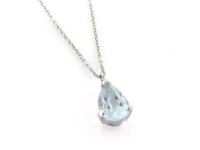 Collana con Acquamarina 7x10mm