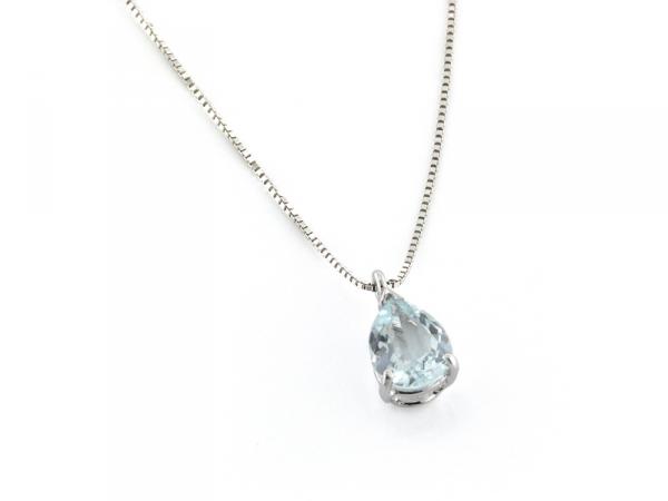 CF00247 - Collana Acquamarina a Goccia 0.80-1.10Ct