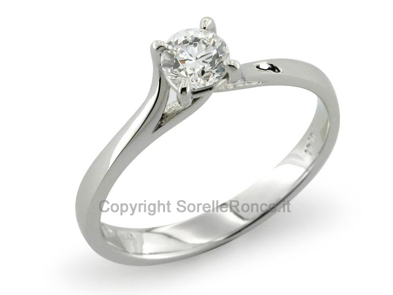ANELLO ORO BIANCO DIAMANTE CT. 0.33