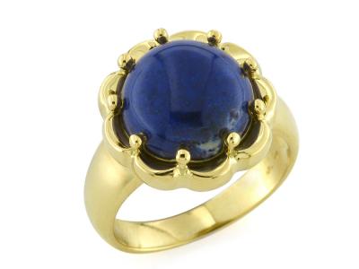 Anello in oro giallo 18 Kte Lapislazzuli