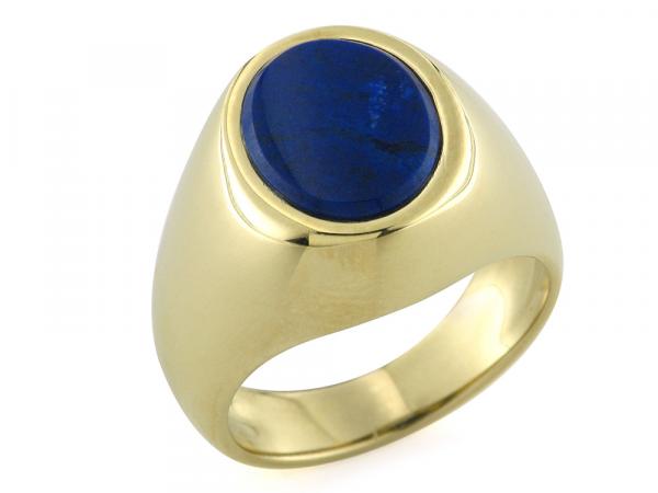 CF00261 - Anello in Oro Giallo 18 Kt e Lapislazzuli