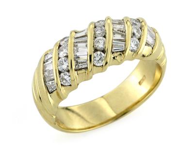Anello Riviera Oro e Diamanti da 1.29 Ct