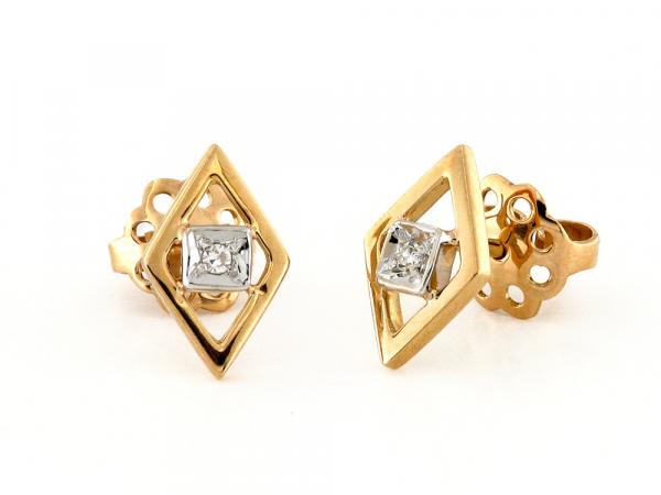 CF00281 - Orecchini a Rombo con Diamanti