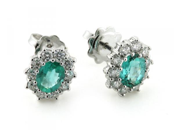 CF00283 - Orecchini con Smeraldi e Diamanti