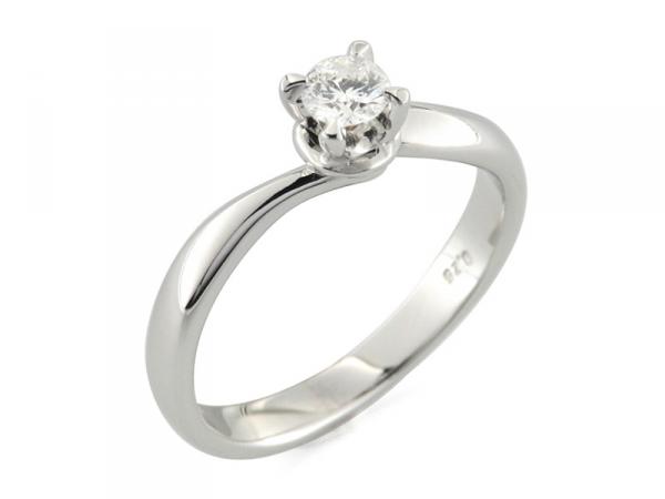 CF00290 - Anello Solitario con Diamante 0.35 Ct