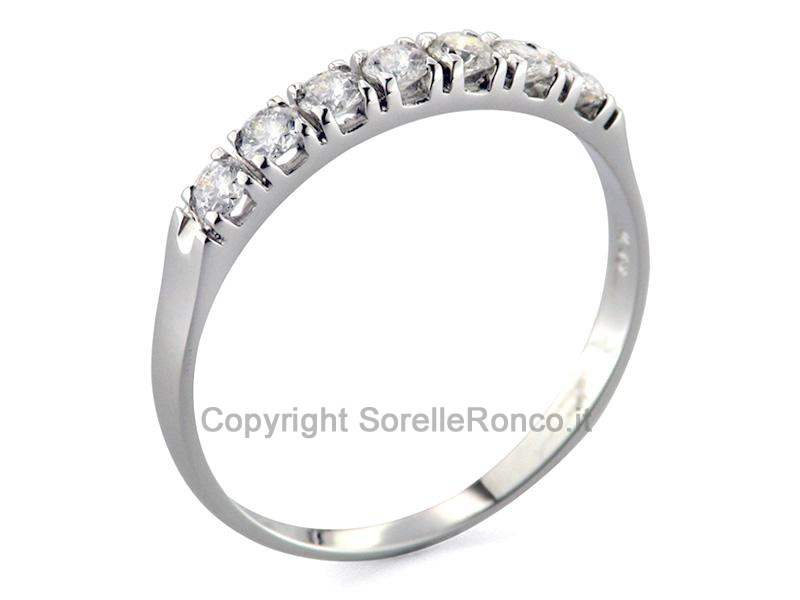 ANELLO RIVIERA ORO DIAMANTI CT 0.46