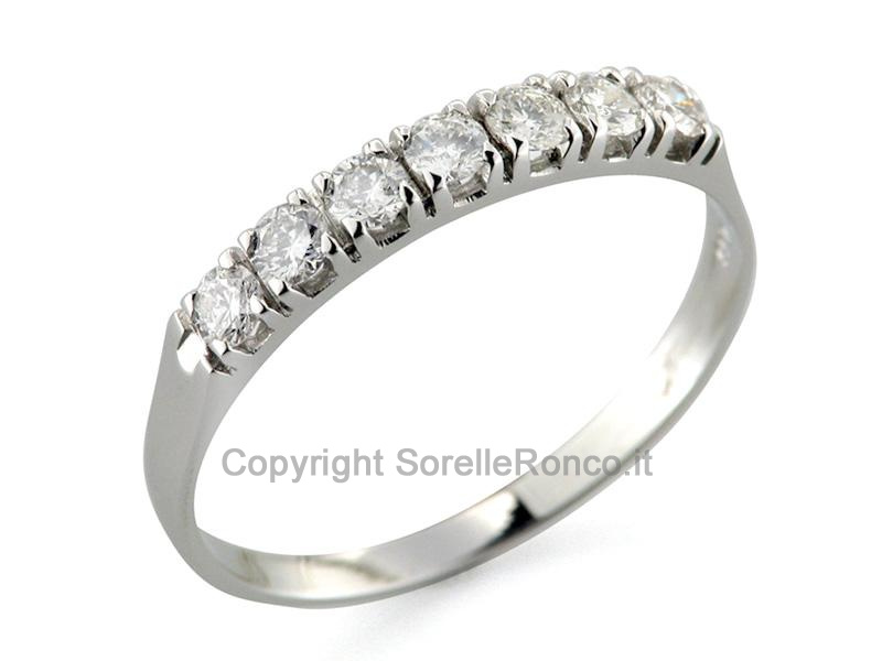 ANELLO RIVIERA ORO DIAMANTI CT 0.46