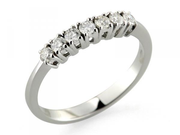 CF00294 - Anello Riviera Oro Bianco e Diamanti