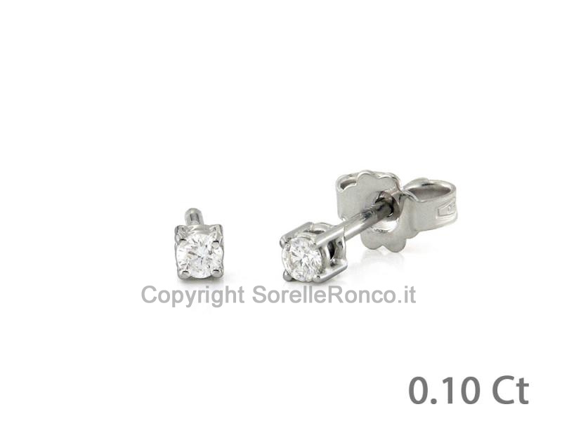 ORECCHINI ORO BIANCO E DIAMANTI 0.10 CT