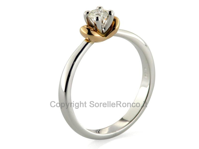 ANELLO FIDANZAMENTO ORO DIAMANTI CT.0.20
