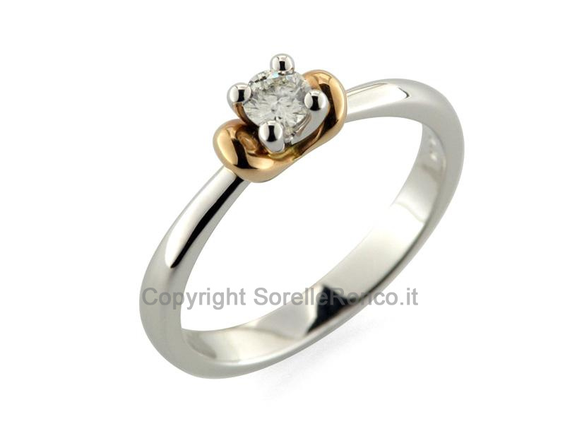 ANELLO FIDANZAMENTO ORO DIAMANTI CT.0.20