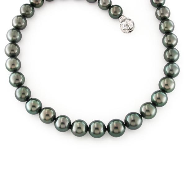 CF00306 - Collana Perle Tahiti Oro e Diamanti ø10-12mm
