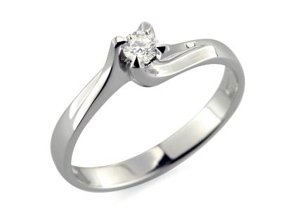 Anello Solitario con Diamante ct. 0.20
