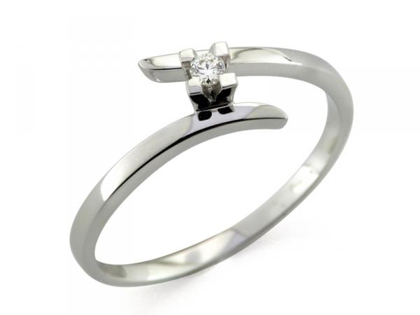 CF00311 - Anello Solitario Oro e Diamante 0.07 Ct