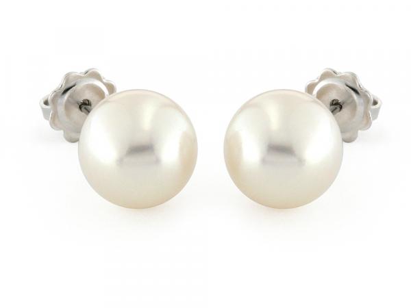 CF00343 - Orecchini con  Perle di Acqua dolce ø 10.5 - 11 mm
