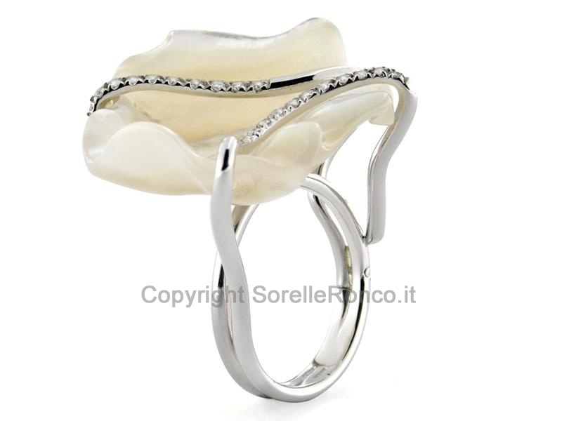 ANELLO ORO MADREPERLA