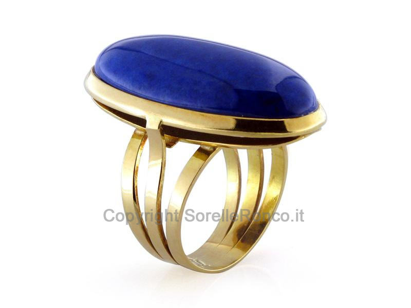 ANELLO LAPISLAZZULO IN ORO GIALLO 