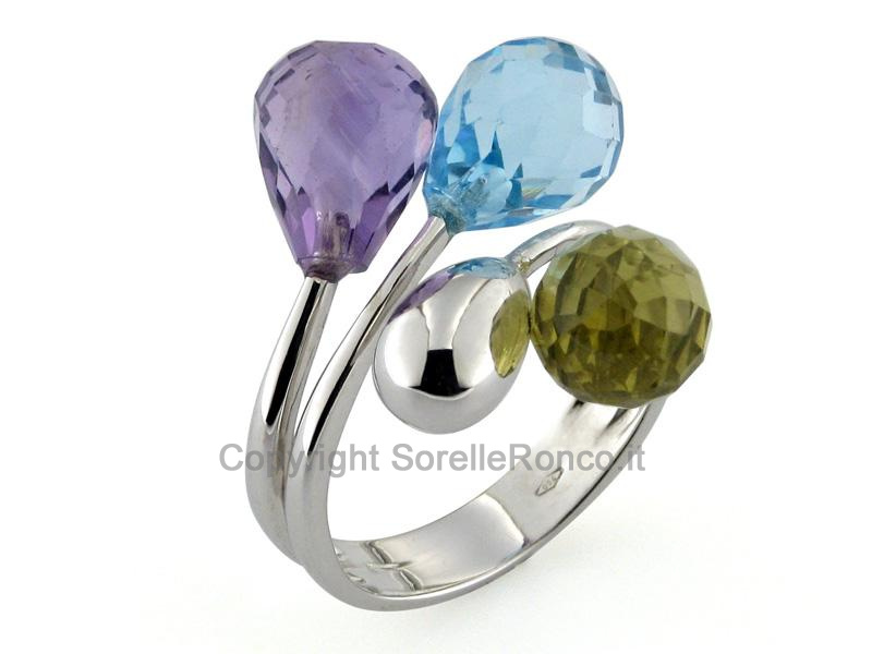ANELLO PIETRE SEMIPREZIOSE BRIOLÈ