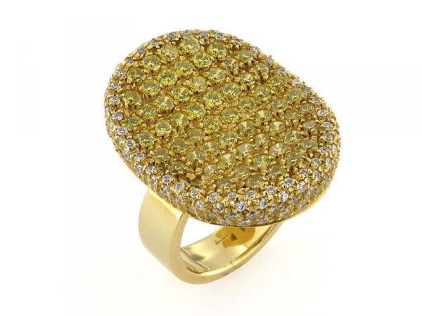 CF00373 - Anello Pavè Zirconi Oro Giallo
